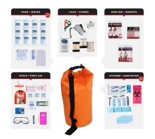 2 Person Comfort Survival Kit, Dry Bag