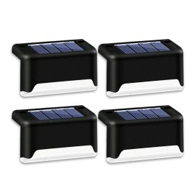 4 Solar LED Bright Deck Lights Outdoor Garden Patio Railing Decks Path Lighting Outdoor Garden Light Deck Lamp Solar Stairs Light