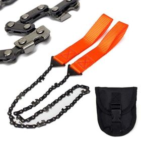 Portable Survival Chain Saw; Pocket Camping Hiking Tool; Outdoor Hand Wire Saw