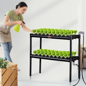 VEVOR Hydroponics Growing System 72 Sites 2-Layer Hydroponic Grow Kit PVC Pipes