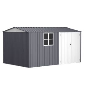 Outdoor Storage Shed 8X12FT Outdoor Storage Shed with Windows,with Sloped Roof & Double Lockable Door,Storage Shed Large with 6 Vents