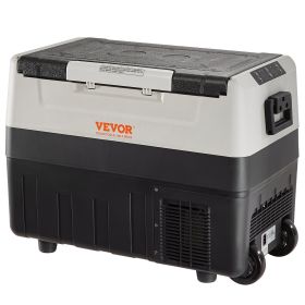 VEVOR Car Refrigerator, 12 Volt Car Refrigerator Fridge, 58 QT/55 L Dual Zone Portable Freezer, -4°F-50°F Adjustable Range