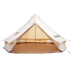 On-Canvas Glamping Bell Tent – Breathable, Waterproof Yurt Tent with Stove Jack & Detachable Side Wall for Family Camping