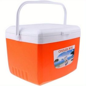 13L picnic insulated box, fresh-keeping box, outdoor picnic, barbecue, camping portable insulated box, orange fresh-keeping box