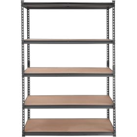 VEVOR 5-Tier Adjustable Storage Shelving Unit, 2000 lbs Capacity, Heavy-Duty Metal Garage Organizer Utility Rack – Black