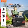 VEVOR Pure Sine Wave Inverter, 1000 Watt, DC 12V to AC 120V Power Inverter with 2 AC Outlets 2 USB Port 1 Type-C Port