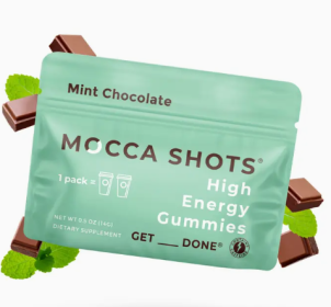 Mocca Shots Energy Gummies with Caffeine | 12-Pack - Mint Chocolate