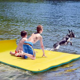 Floating Water Mat 3-Layer Float Portable Tear-Resistant Water Activities Mat for Pool, Lake, Oceans Outdoor Water Activities (size: 12 x 6 ft)