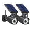 Techage SL669; Solar Battery Powered; Fake Security Camera; Motion-Activated Floodlights; Realistic Look; Easy To Install; IP66 Waterproof; Warning St