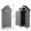 30.3"L X 21.3"W X 70.5"H Outdoor Storage Cabinet;  Wooden Tool Shed for Garden Patio Backyard,  Natural/Gray